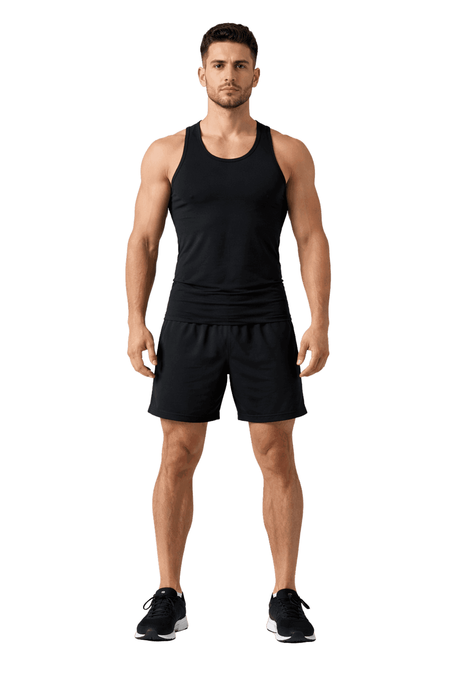 A lifter who trains with saved gym videos